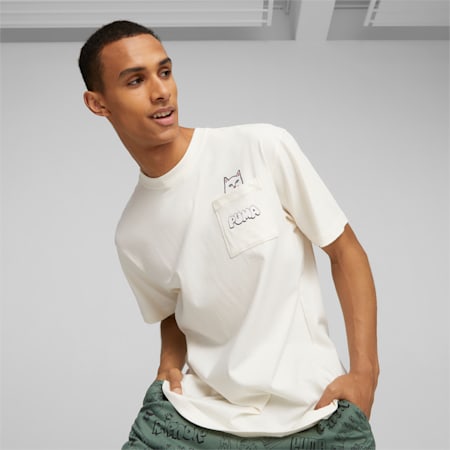 T-shirt à poches PUMA X RIPNDIP, Warm White, small-DFA