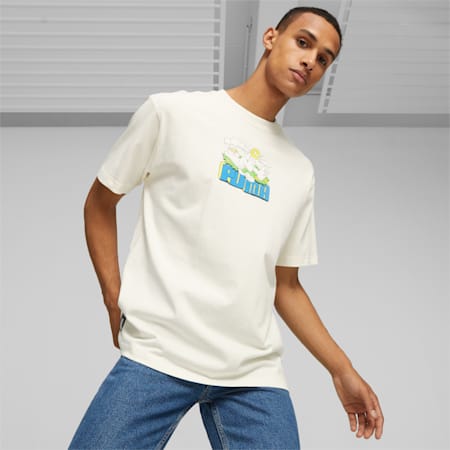 T-shirt à imprimés PUMA X RIPNDIP, Warm White, small-DFA