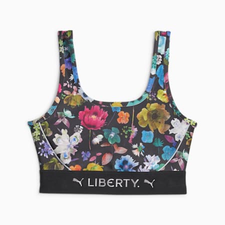 PUMA x LIBERTY Women's Crop Top, PUMA Black-AOP, small-AUS