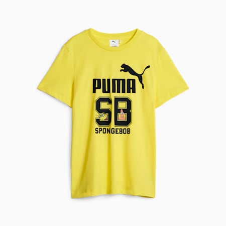 PUMA x SPONGEBOB SCHWAMMKOPF T-Shirt Teenager, Lemon Meringue, small