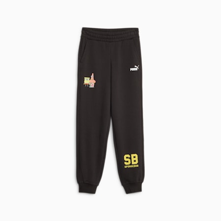 PUMA x SPONGEBOB SQUAREPANTS Youth Sweatpants, PUMA Black, small