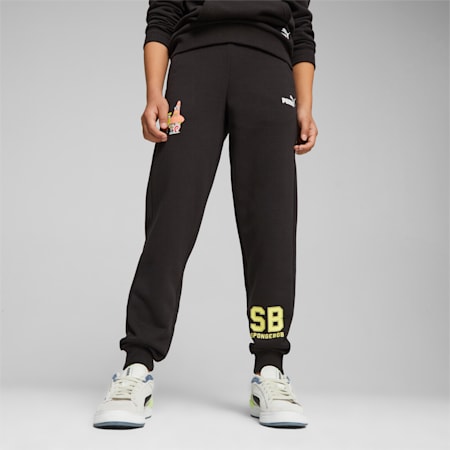 PUMA x SPONGEBOB SQUAREPANTS Youth Sweatpants, PUMA Black, small