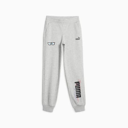 PUMA x SPONGEBOB SQUAREPANTS Sweatpants - Kids 4-8 years, Light Gray Heather, small-AUS