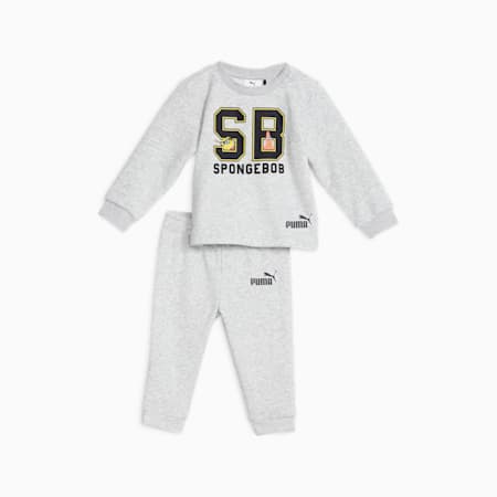 PUMA x SPONGEBOB SQUAREPANTS Toddlers' Jogger Set, Light Gray Heather, small