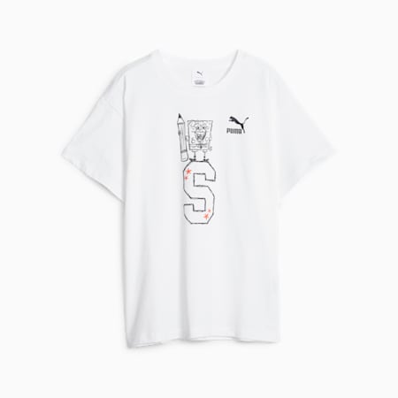 PUMA x SPONGEBOB SQUAREPANTS Youth Graphic Tee, PUMA White, small