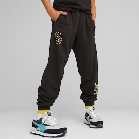 PUMA x SPONGEBOB SQUAREPANTS Youth Sweatpants, PUMA Black, small-PHL