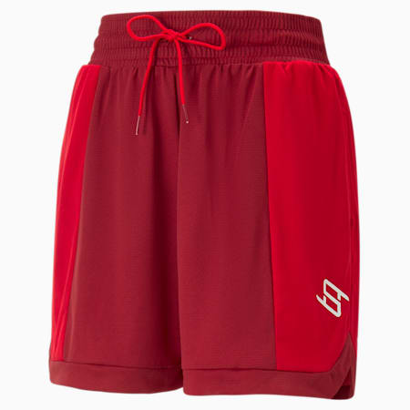 STEWIE x RUBY Basketball Shorts Women, Intense Red-Urban Red, small