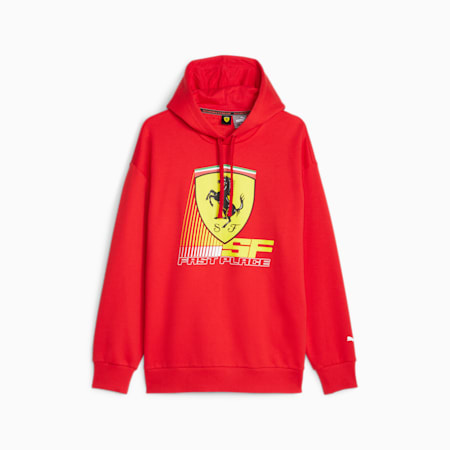 Scuderia Ferrari Race CBS Men's Motorsport Hoodie, Rosso Corsa, small