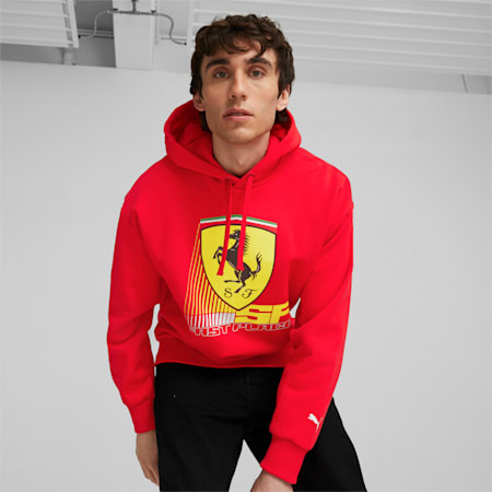 เสื้อมีฮู้ดผู้ชาย Scuderia Ferrari Race Motorsport, Rosso Corsa, small-THA