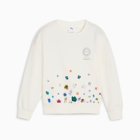 PUMA x LIBERTY sweatshirt voor kinderen, Warm White, small