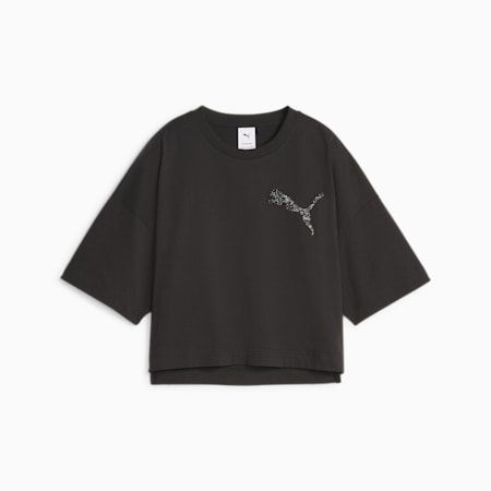 PUMA Swarovski Crystals Women's Tee, PUMA Black, small-PHL