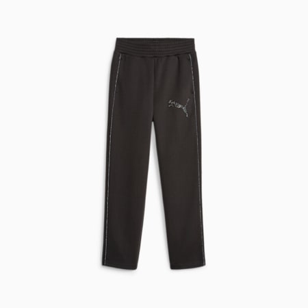 PUMA Swarovski Crystals Women's T7 Track Pants, PUMA Black, small-AUS