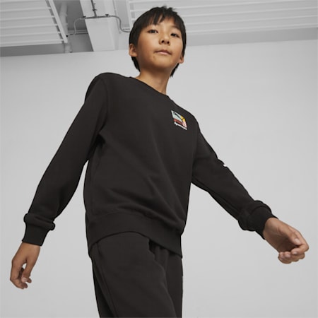 Classics Brand Love Boys' Sweatshirt, PUMA Black, small