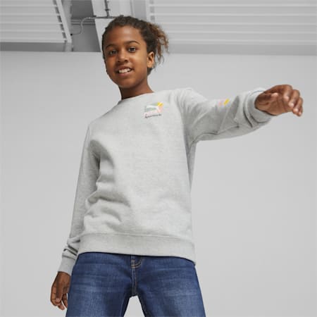 Classics Brand Love Boys' Sweatshirt, Light Gray Heather, small