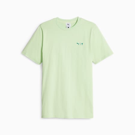 PUMA x PALM TREE CREW Men's Graphic Tee, Light Mint, small-SEA