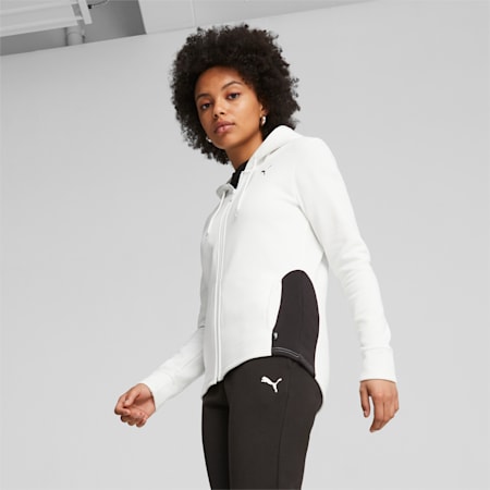 Classics Hooded FL Tracksuit Women, PUMA White, small