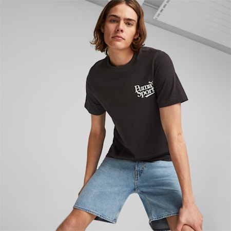 PUMA LEGACY Graphic Tee, PUMA Black, small-PHL