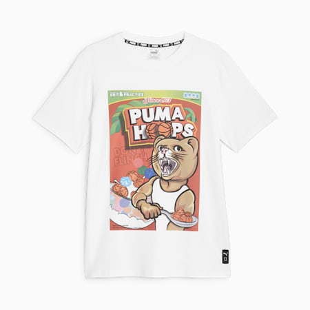 T-shirt da basket DYLAN da uomo, PUMA White, small