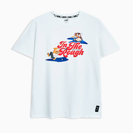 훕스 X 골프 홀인원 반팔 티셔츠<br>HOOPS X GOLF HOLE IN ONE TEE, PUMA White, small-KOR