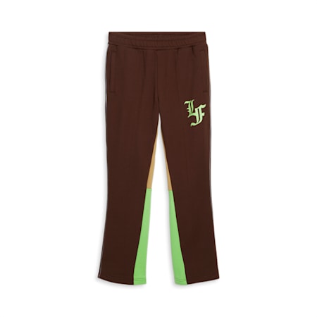 מכנסי ריצה PUMA HOOPS x LAFRANCÉ לגברים, Chestnut Brown-Sand Dune-Green Gecko, small-DFA