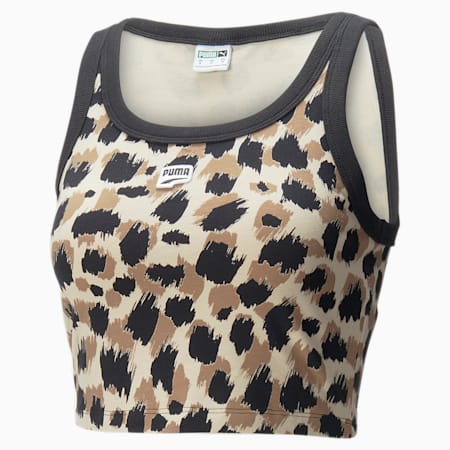 Crop top DOWNTOWN Femme, Dusty Tan, small
