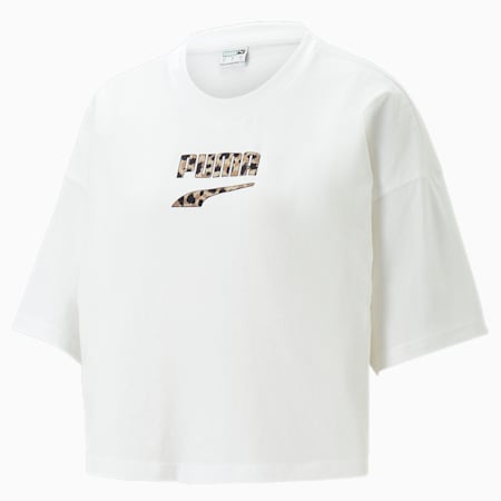 DOWNTOWN Oversized T-shirt voor dames, PUMA White, small
