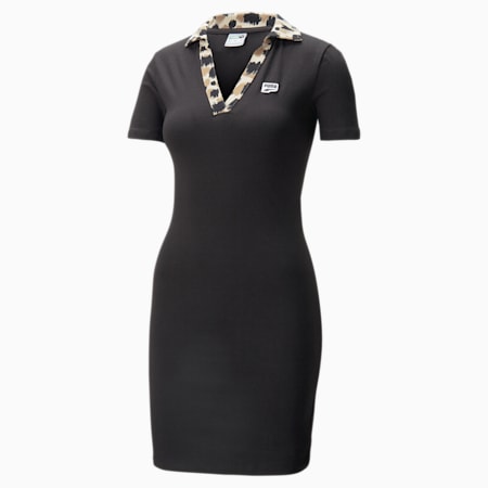 DOWNTOWN V-Collar jurk voor dames, PUMA Black, small