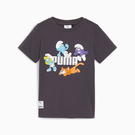 T-shirt PUMA x THE SMURFS da bambini, Dark Coal, small