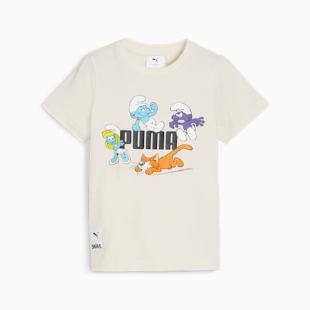 PUMA x THE SMURFS Tee - Kids 4-8 years, no color, small-AUS