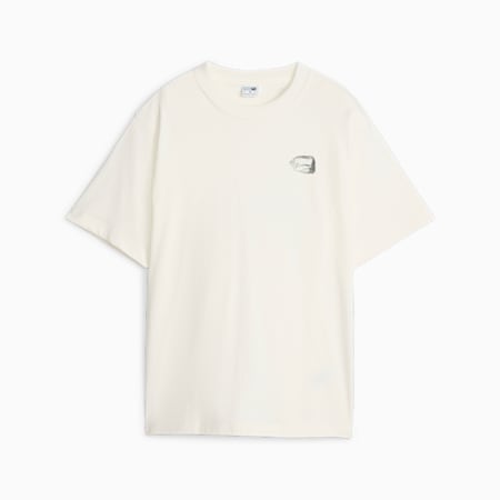 DOWNTOWN Women's Relaxed Graphic Tee, Warm White, small-SEA
