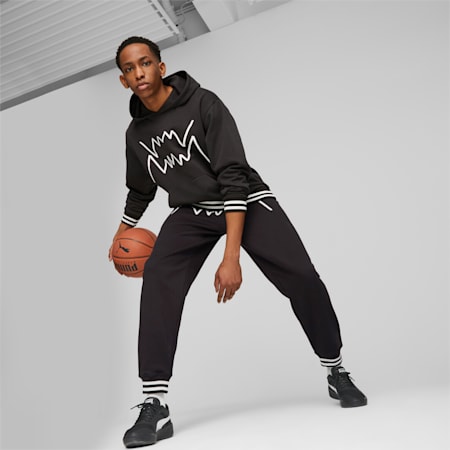 Pantalon de survêtement de basketball Franchise Core, PUMA Black-PUMA Black, small