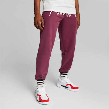 Franchise Core Men's Basketball Sweatpants, Dark Jasper-PUMA Black, small-AUS