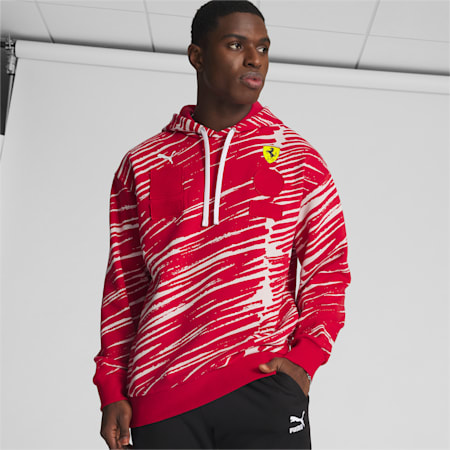 Bluza z kapturem Scuderia Ferrari x Joshua Vides, Rosso Corsa, small