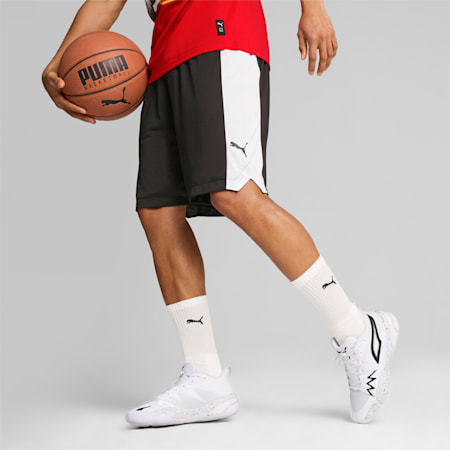 Shot Blocker Men's Basketball Shorts, PUMA Black-PUMA White, small