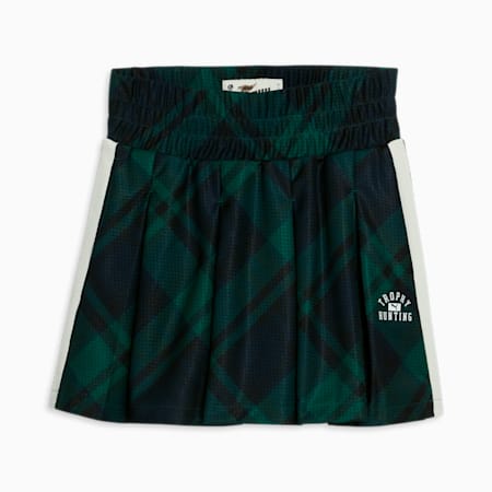 PUMA x TROPHY HUNTING Women's Basketball Skirt, Malachite-AOP, small
