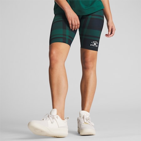 PUMA x TROPHY HUNTING Women's Basketball Biker Shorts, Malachite-AOP, small