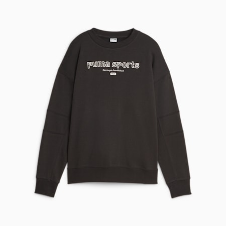 푸마 팀 크루넥 스웨트셔츠<br>PUMA TEAM Crew TR, PUMA Black, small-KOR