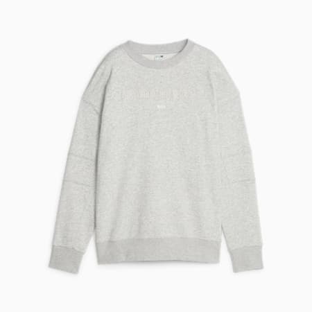 푸마 팀 크루넥 스웨트셔츠<br>PUMA TEAM Crew TR, Light Gray Heather, small-KOR