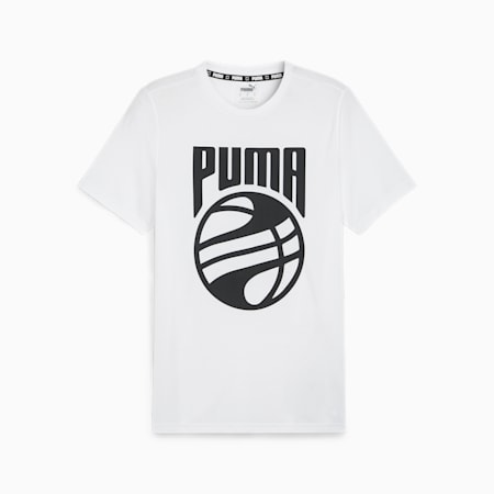 Posterize Basketball-T-Shirt Herren, PUMA White, small