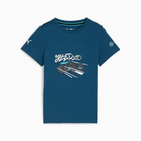 Mercedes-AMG Petronas F1® Motorsport Little Kids' Tee, Ocean Tropic, small
