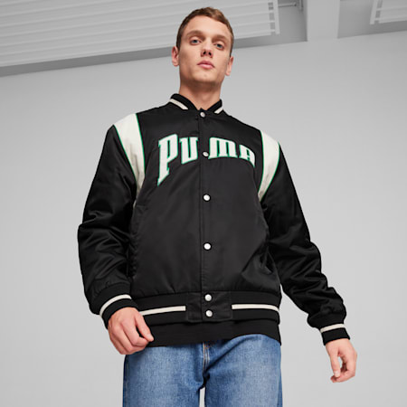 PUMA TEAM Varsity Jacket, PUMA Black, small