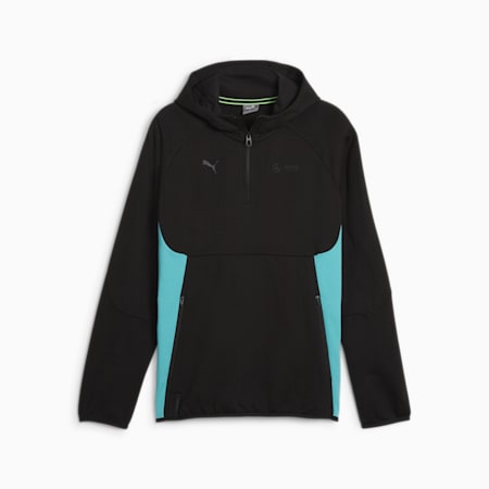 Mercedes-AMG Petronas Motorsport Men's PUMATECH Hoodie, PUMA Black, small-AUS