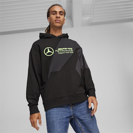 Mercedes-AMG Petronas Motorsport Statement Men's Hoodie, PUMA Black, small