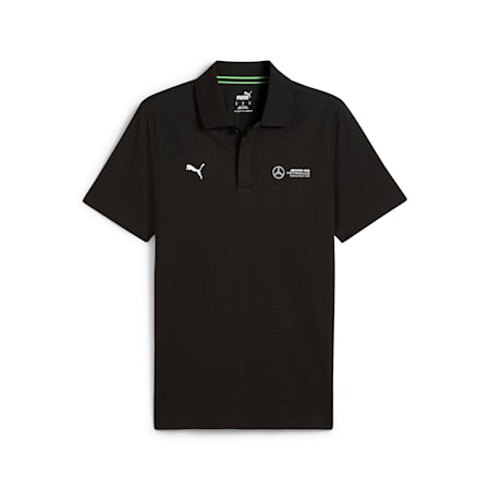 Mercedes-AMG Petronas Motorsport Jacquard Men's Motorsport Polo, PUMA Black, small-PHL