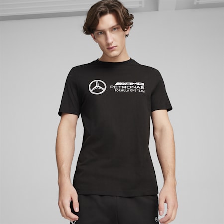 Mercedes AMG Petronas Motorsport ESS Logo T-shirt voor heren, PUMA Black, small
