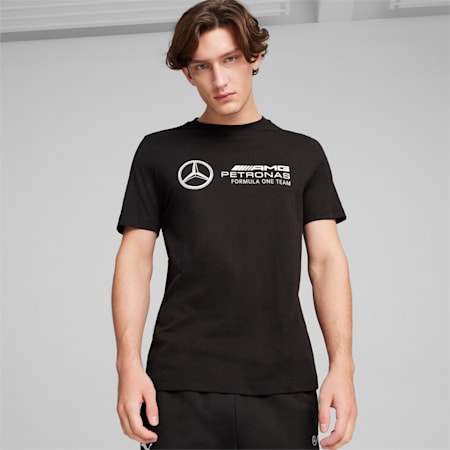 Kaos Pria Logo ESS Mercedes-AMG Petronas Motorsport, PUMA Black, small-IDN