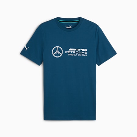 เสื้อยืดผู้ชายแต่งโลโก้ Mercedes-AMG Petronas Motorsport ESS, Ocean Tropic, small-THA