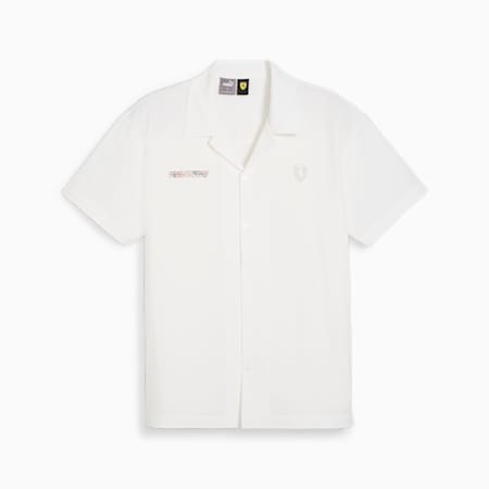 Scuderia Ferrari Race CREW Men's Motorsport Shirt, PUMA White, small