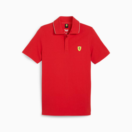 Scuderia Ferrari Men's Motorsport Race Polo, Rosso Corsa, small-SEA