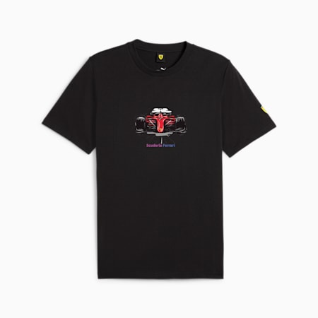 Scuderia Ferrari Race Motorsport T-Shirt mit Grafik Herren, PUMA Black, small